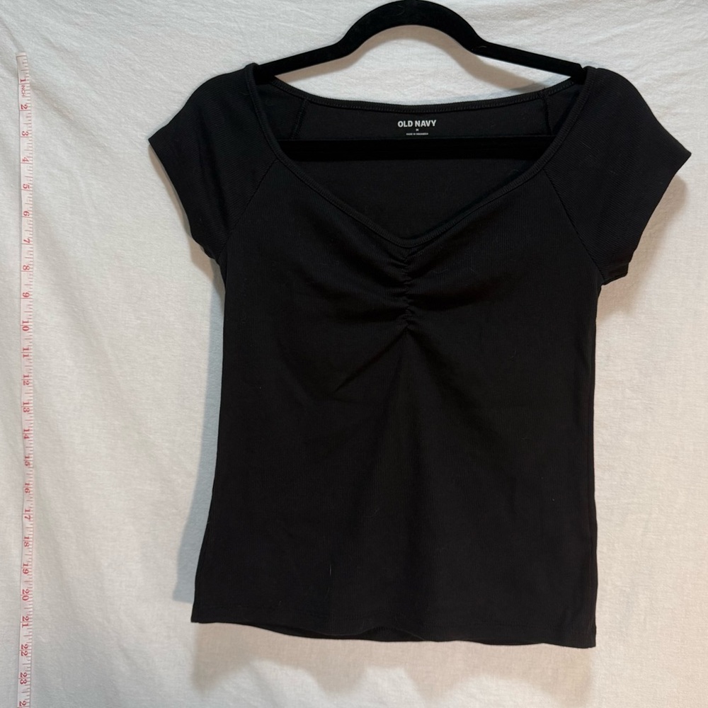 Old Navy Classic Black Short Sleeve Top